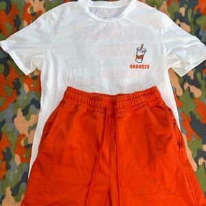 Orange men’s 2piece set size small